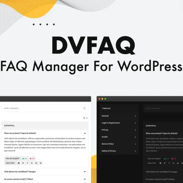 DV FAQ – Powerful FAQ Plugin for WordPress