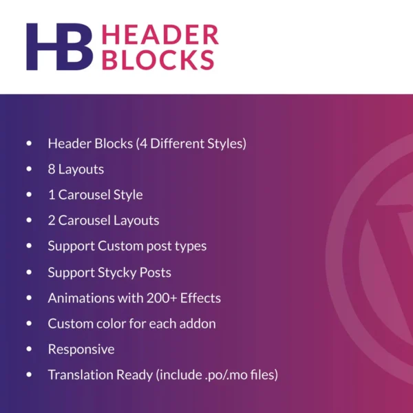 Elementor Header Blocks Plugin for WordPress